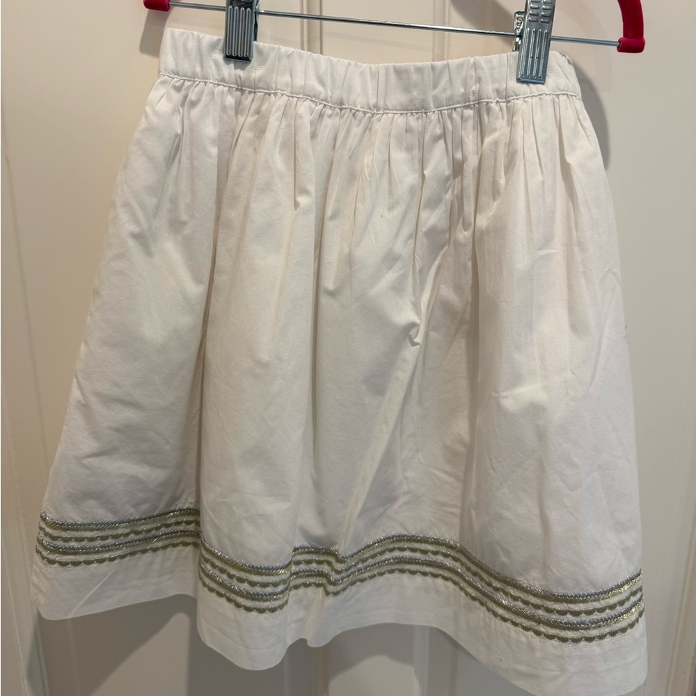 NEW Crewcuts White Skirt with Embroidered Trim